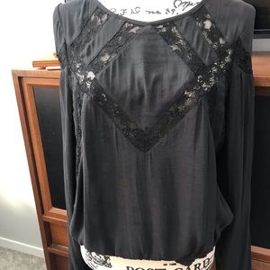 Lace inset Free People Blouse.